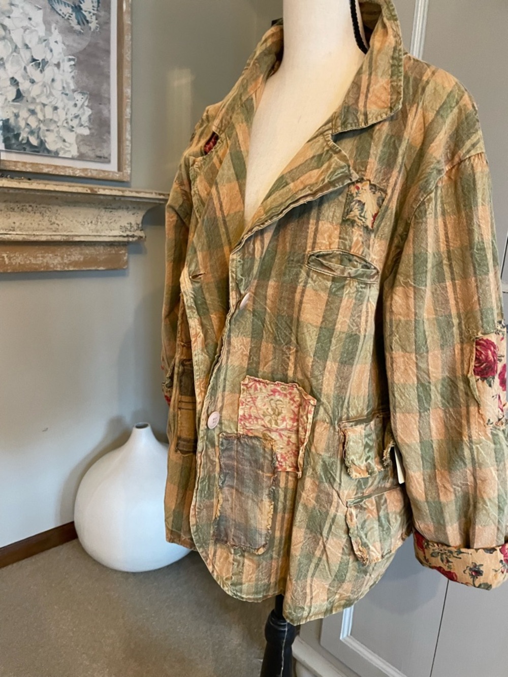 NWT Jaded Gypsy Rose Garden Views Reversible Boho Jacket OSFM - Picture 9 of 12